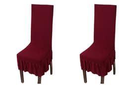 Universal Elastic Stolebetræk Polyester Bourgogne 2-pakke