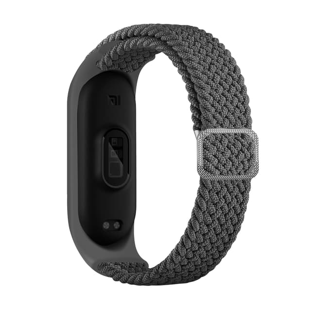 Urrem Nylon til Xiaomi Mi Band 3/4/5/6/7/NFC Grå