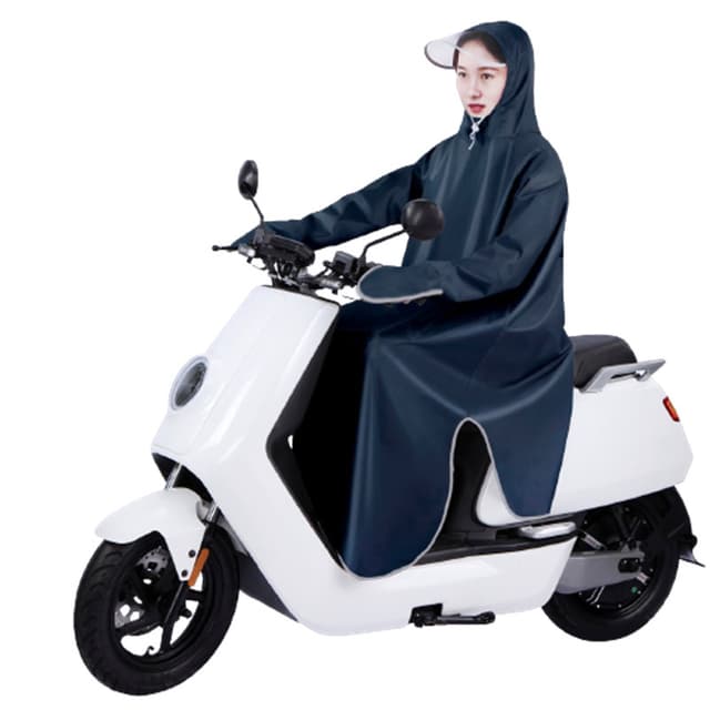 Regnponcho med ärmar / Regnrock för moppe, skoter, cykel Blå