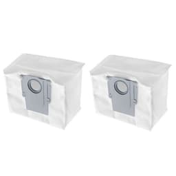 2-pack pölypussit Roborock G10S, G10S Pro, T8, Q7 – yhteensopivat vaihtopussit robottipölynimureille Valkoinen