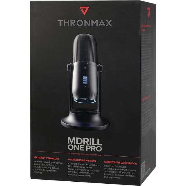 Thronmax M2P-B Stativ USB-studiemikrofon