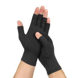 Fingerløse kompressionshandsker 1 par Sort L