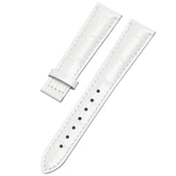 Retro urreim i ekte skinn for Casio SHEEN-506/5003/3012/5023 Hvit