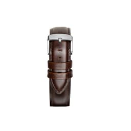 Klassisk klokkerem i ekte skinn for DW-klokker - 19 mm DarkBrown