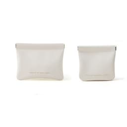 Rummelig PU toilettaske - 2 stk Hvid