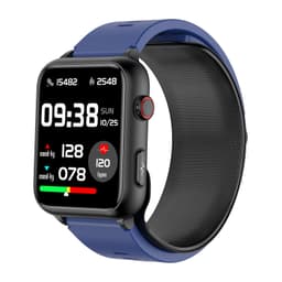 Smartwatch, 1,91 tommer skærm, blodtryk, puls, blodiltning Mørkeblå