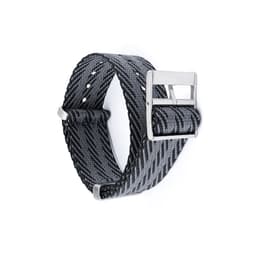 Nylon klockarmband för Tudor Heritage Black Bay Svart+grå L