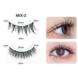 Magnetiska återanvändbara lösögonfransar med applikator, 2 par model 2