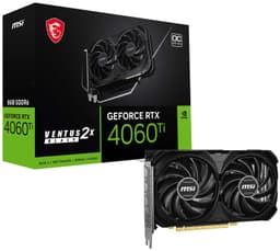 MSI GeForce RTX™  4060 Ti VENTUS 2X BLACK 8G E1 OC näytönohjain