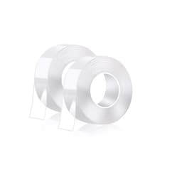 2 Pakke Nanotape Ikke-merkende dobbeltsidig klebende 3m Gjennomsiktig 300 x 3 x 0.2 cm