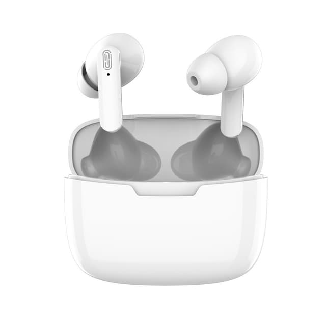 Trådlösa hörlurar Bluetooth 5.0 touchkontroll IPX5 Vit