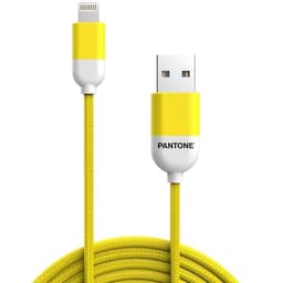 Pantone USB - Lightning-kaapeli MFi 2,4A 1,5m - Keltainen 102C