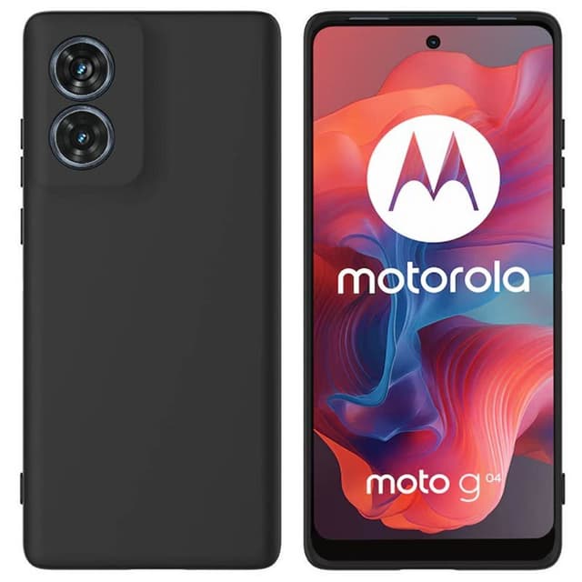 Liquid silikone cover Motorola Moto G04 - Sort