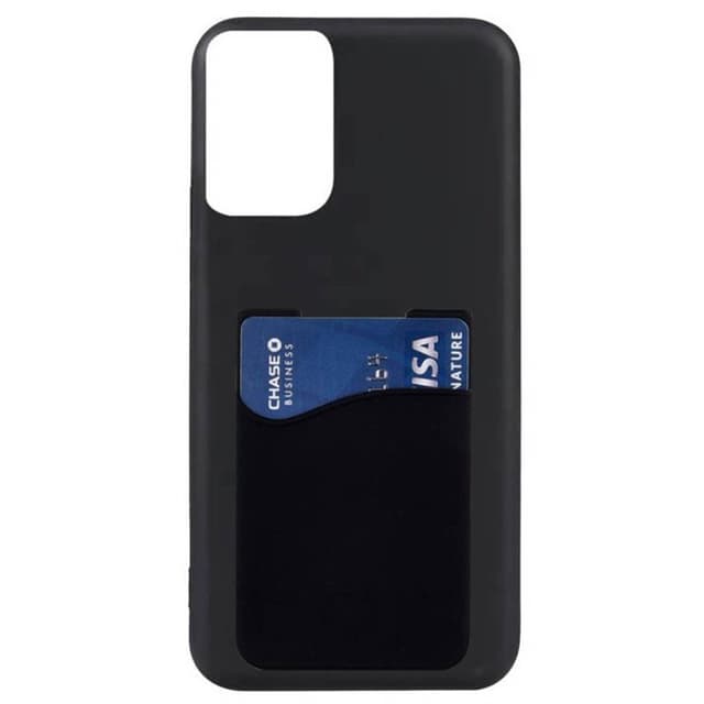 Silikon deksel med kortholder Motorola Moto E14 - Svart