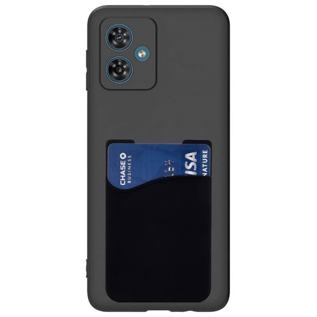 Silikon skal med korthållare Motorola G55 - Svart