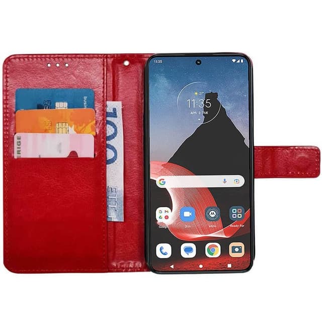 Wallet cover 3-kort Motorola ThinkPhone - Rød