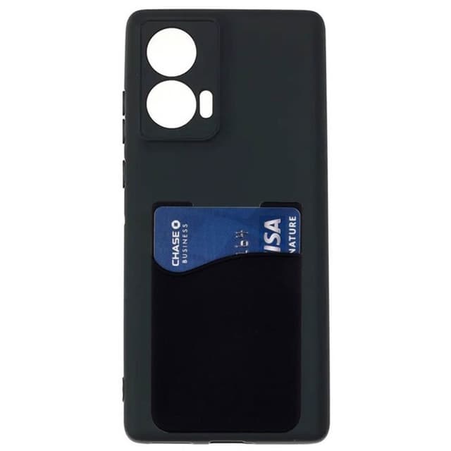 Silikon skal med korthållare Motorola Moto G24 - Svart