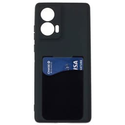Silikonikuori korttitelineellä Motorola Moto G24 - Musta