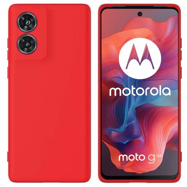 Liquid silikone cover Motorola Moto G04 - Rød