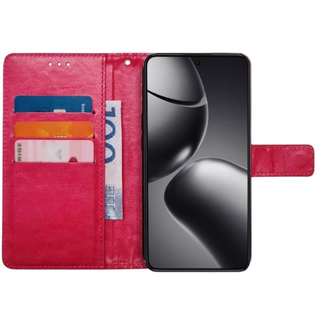 Plånboksfodral 3-kort Xiaomi 14T Pro - Rosa