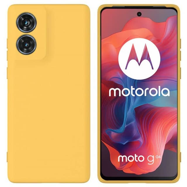 Liquid silikone cover Motorola Moto G04 - Gul