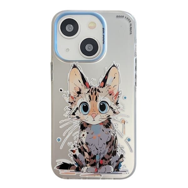 IPhone 16 Plus takakuori - öljymaalaus Surullinen kissa