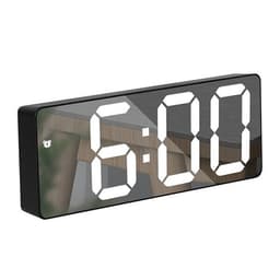 LED Herätyskello valkoisilla numeroilla - Musta