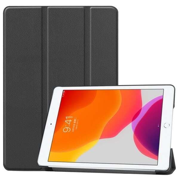 Kolmiosainen kotelo jalustalla iPad 10.2"" - musta