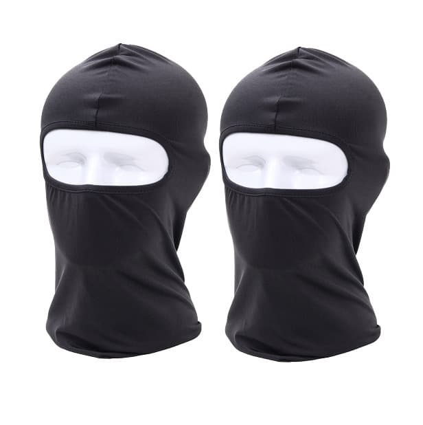 Balaclava / skimaske / MC hætte Sort 2-pak M