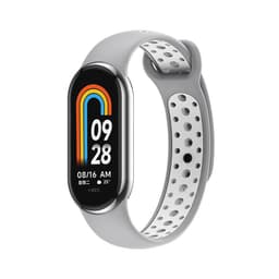 TPU-vaihtokellon hihna Xiaomi Mi 8:lle Valkoinen + harmaa