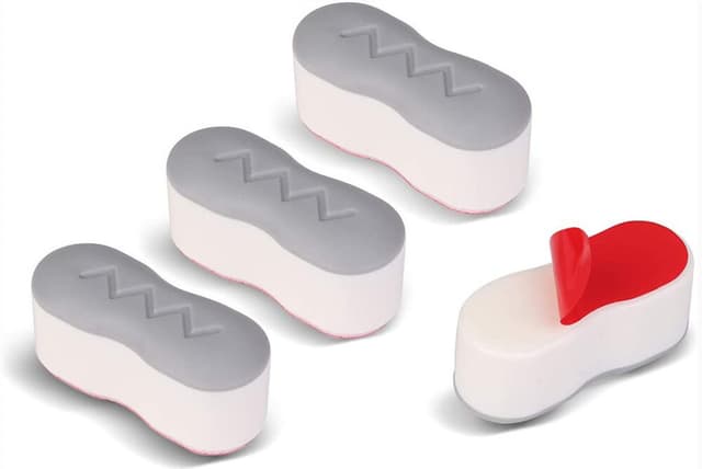 Runda toalettsitshöjningsdynor 4-pack set Grå