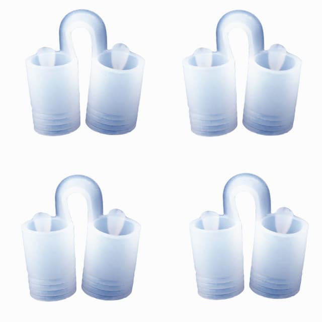 Anti-snarkring Näsklämma mot snarkning 4-pack Transparent