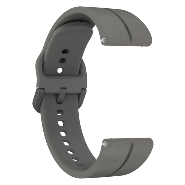 Klockarmband silikon Mörkgrå 20 mm