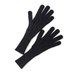 Vinterhandsker med fingerspids berøringsskærm design ren uld Sort