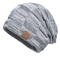 Lue lue, varm Slouchy tykk skalle Strikket vinter høst lue Lysegrå