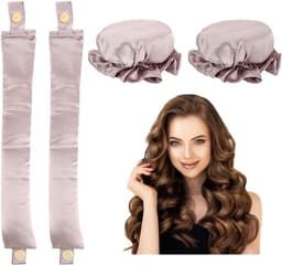Hiusrullien ja satiininauhan setti – kiharra hiuksesi yön yli Vaaleanvioletti