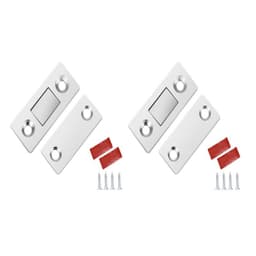 Magnetlås / osynliga magnetiska dörrlås Rostfritt stål 2-pack Silver