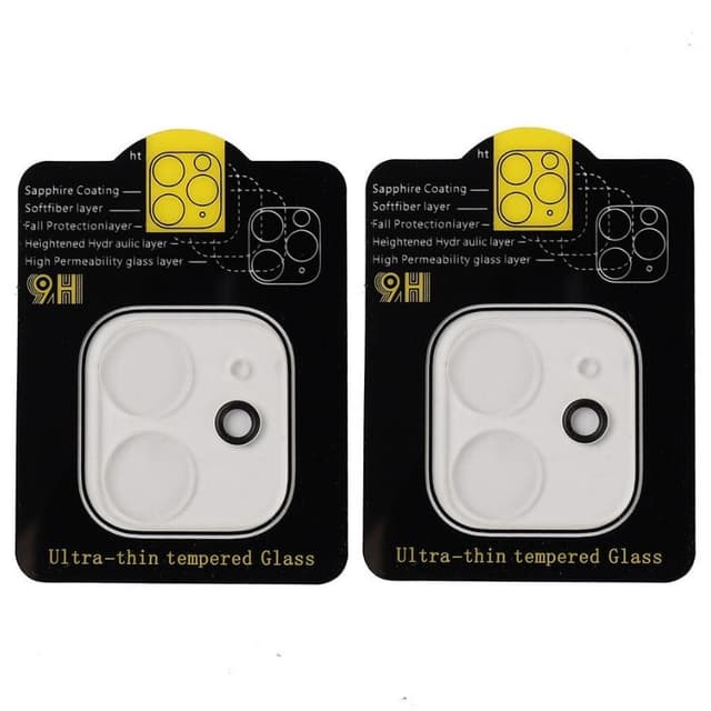 Linsskydd för iPhone 11 kamera Härdat glas 2-pack