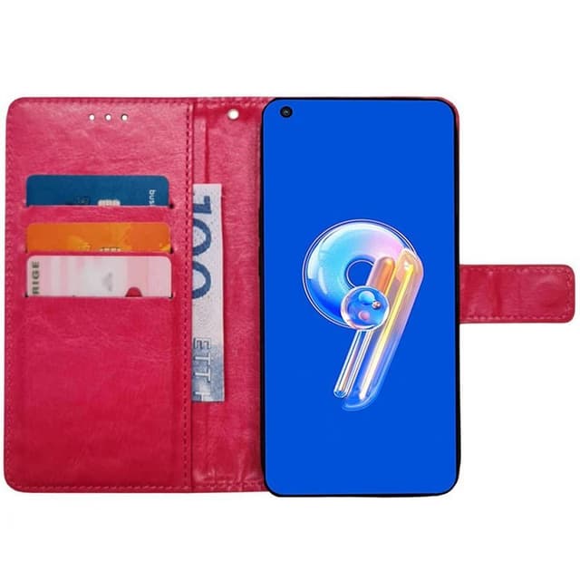 Wallet cover 3-kort Asus Zenfone 9 - Rød