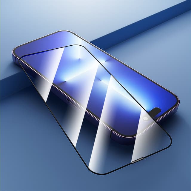 4K HD helskärmsfilm med svart kantad fönsterhörlur dammsäker för iPhon