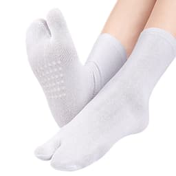 Anti-slip split tå sokker 2 par Hvid