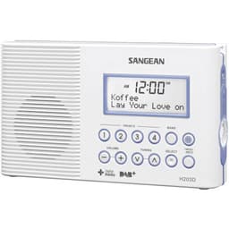 Sangean H-203D Duschradio DAB+, FM Ficklampa, Vattentät