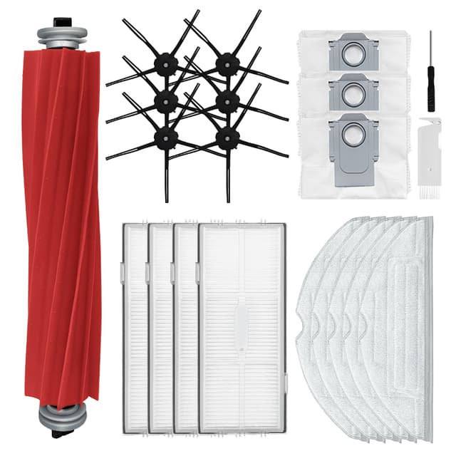 Tilbehør til Roborock 19 deler børster/filtre/poser osv. Xiaomi Roborock S7 MaxV / S7 MaxV Ultra / S7 Pro Ultra / T8 Plus / G10S