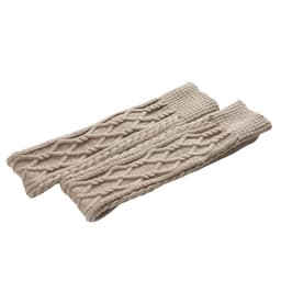 Lår høye sokker over kneet kabel Strikk støvel sokker hel fot 1 par Varm hvit