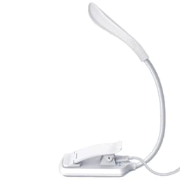 Läslampa, LED-boklampa med 3 ljuslägen, uppladdningsbar Vit