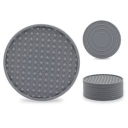 Glasunderlägg i Silikon, 3 pack Grå