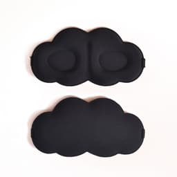 3D Cloud Sleep Mask - Myk og pustende øyemaske for sidesover Sort