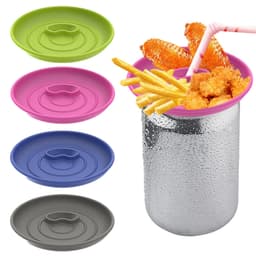 Silikoneunderlag til drinks, sæt med 4 MultiColor