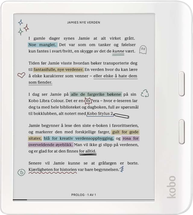 Kobo Libra Colour e-bogslæser 32 GB (hvid)