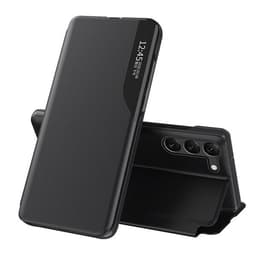 Keinonahkakotelo telineellä Samsung Galaxy S24+ - Musta